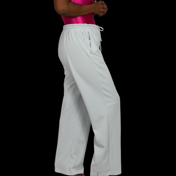 Athleta Seasoft Straight Pant Light Blue Pastel Mid Rise Athletic Pull On Medium - Picture 8 of 14